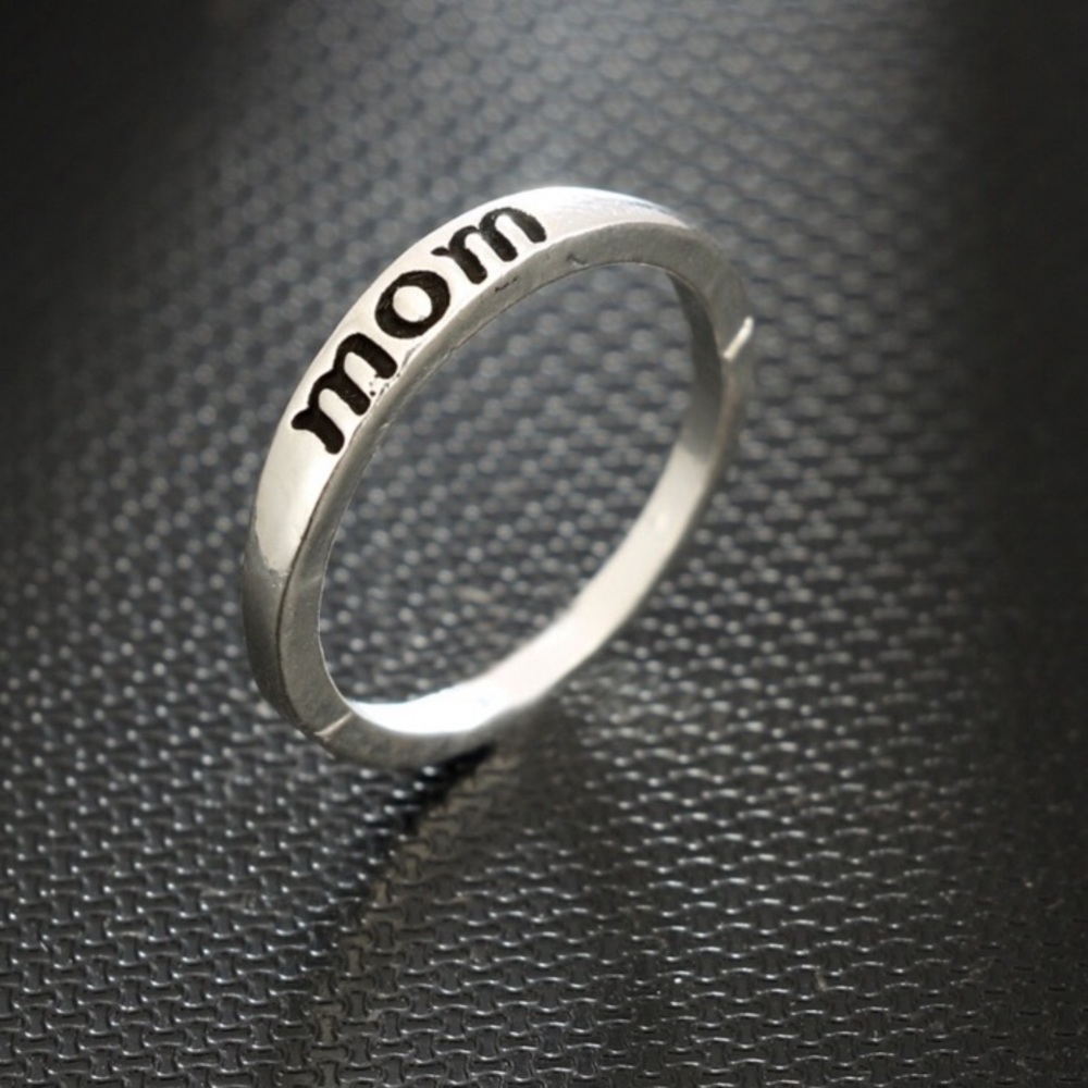 Silver Simple Mom Trendy Ring - Picture 5 of 5